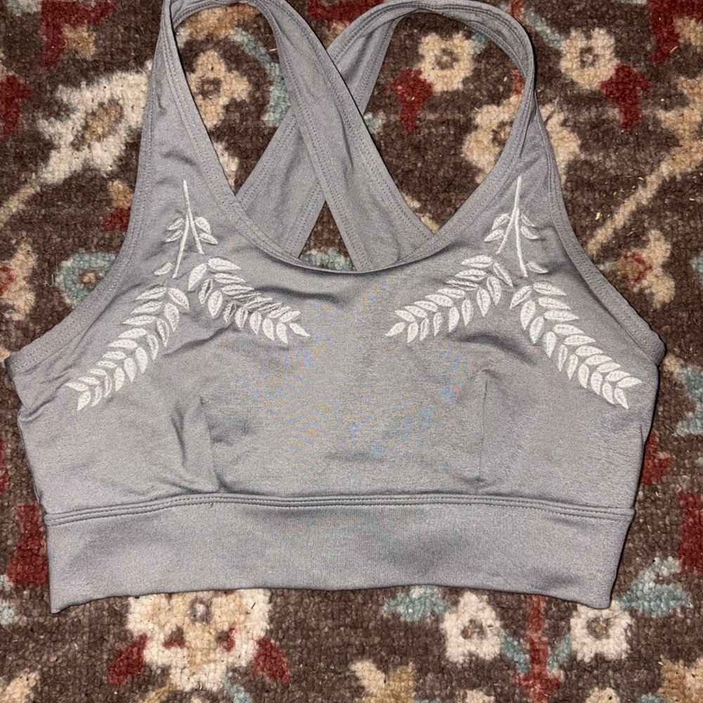 ALALA Women's Sports Bra with Leaf Embroidery